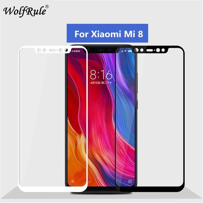 2 шт. Экран протектор xiaomi mi 8 Стекло закаленное для полный охват Защитная пленка