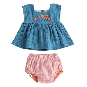 2PCS Newborn Infant Baby Girl Clothes Cotton Embroidered Sleeveless Top + Shorts Pants Girls Outfits
2PCS Newborn Infant Baby Girl Clothes Cotton Embroidered Sleeveless Top + Shorts Pants Girls Outfits