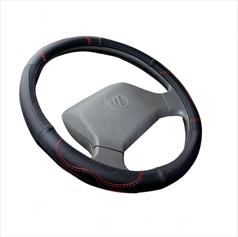 New Anti-slip Breathable Leather Car Steering Wheel Cover Case with Needles and Thread Black Car-styling fit all cars
New Anti-slip Breathable Leather Car Steering Wheel Cover Case with Needles and Thread Black Car-styling fit all cars