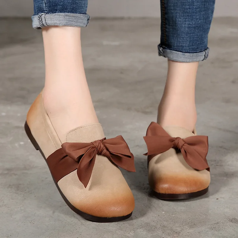 VALLU Spring Summer Women Shoes Beautiful Bow-knot Handmade Art Round Toe Flats Ladies Genuine Leather Dress Shoes Causal Flats
VALLU Spring Summer Women Shoes Beautiful Bow-knot Handmade Art Round Toe Flats Ladies Genuine Leather Dress Shoes Causal Flats
