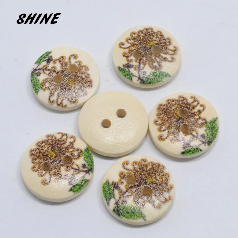 SHINE Wooden Sewing Buttons Scrapbooking Round Two Holes Flower Pattern 15mm Dia. 50PCs Costura Botones Decorate bottoni botoes
SHINE Wooden Sewing Buttons Scrapbooking Round Two Holes Flower Pattern 15mm Dia. 50PCs Costura Botones Decorate bottoni botoes