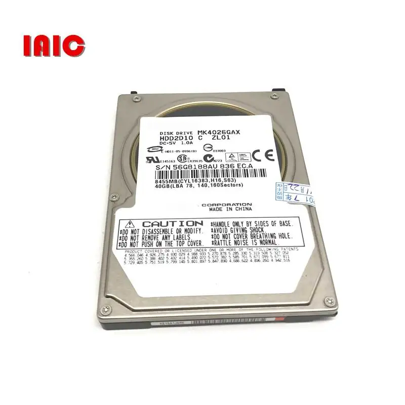 100%New In box 3 year warranty MK4026GAX 40GB IDE Need more angles photos, please contact me
100%New In box 3 year warranty MK4026GAX 40GB IDE Need more angles photos, please contact me