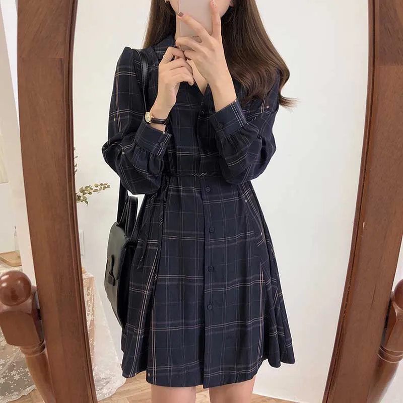 Korean Retro Sweet Women Spring Cute All Match Female Dress Plaid High Waist Long Sleeve A Line Dress
Korean Retro Sweet Women Spring Cute All Match Female Dress Plaid High Waist Long Sleeve A Line Dress