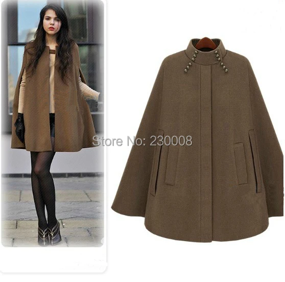2019 New European Style Poncho Jacket Womens Winter Capes and Cloaks Covered Button Wool Coat with Batwing Sleeve Female Cape
2019 New European Style Poncho Jacket Womens Winter Capes and Cloaks Covered Button Wool Coat with Batwing Sleeve Female Cape