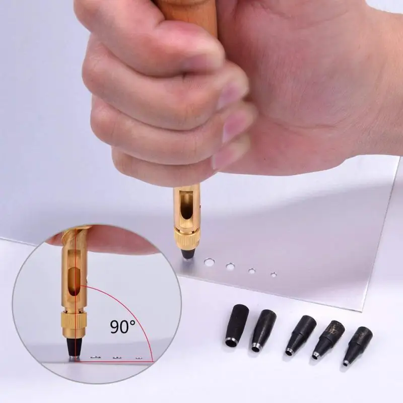 Leather Screw Hole Punch Leather Tool Book Drill 6 Tips Sizes 1.5-4mm for Sewing Leather Paper Craft Tools
Leather Screw Hole Punch Leather Tool Book Drill 6 Tips Sizes 1.5-4mm for Sewing Leather Paper Craft Tools