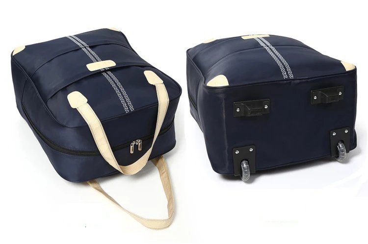 Roll in style with our Rolling Fashion Tie Rod Travel Bag &amp; Luggage! Designed for the fashion-forward traveler, this bag makes a statement while providing convenience and ease. The durable rolling feature allows for effortless transport, making it the perfect companion for your next journey.