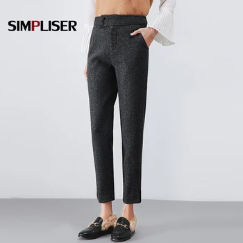 Wool Harem Pants Women Winter Mid Waist High Quality Ladies Pencil Pants Black Femme Pantalon Plus Size 4XL 3/4 Pants Women
Wool Harem Pants Women Winter Mid Waist High Quality Ladies Pencil Pants Black Femme Pantalon Plus Size 4XL 3/4 Pants Women