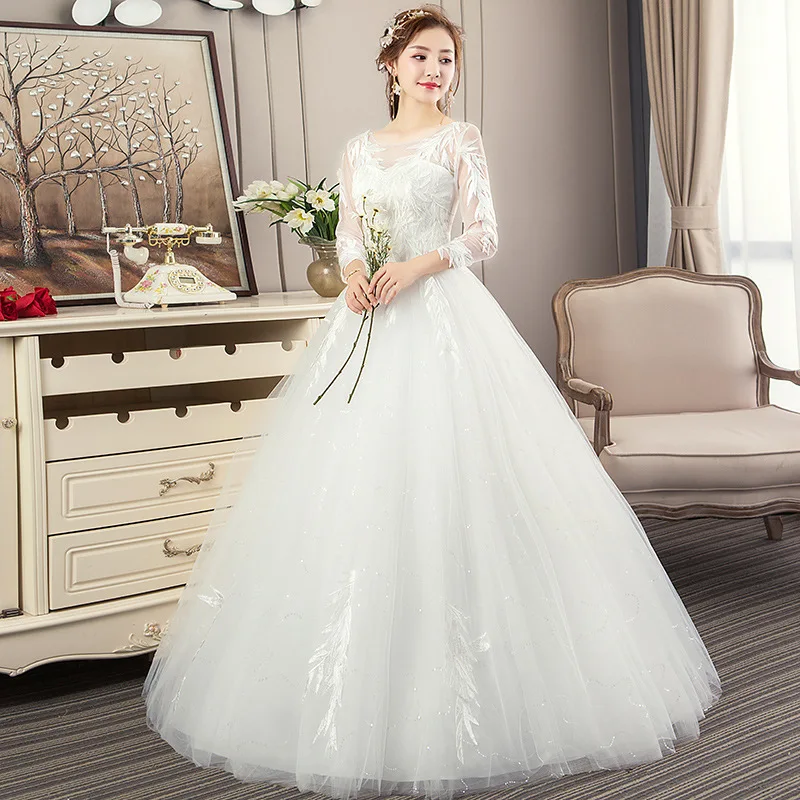 Princess Ball Gown Wedding Dresses High Quaulity Elegant 3/4 Sleeves Ivory Lace Tulle Wedding Gowns For Bride Vestido De Novia
Princess Ball Gown Wedding Dresses High Quaulity Elegant 3/4 Sleeves Ivory Lace Tulle Wedding Gowns For Bride Vestido De Novia
