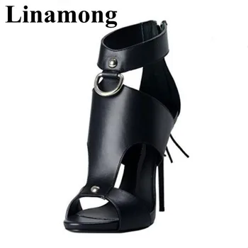 Black Buckle Decoration Sexy Thin High Heel And Open Toe Shoes Summer Fashion Simple Rivet Cover Heel Rear Zipper Women Sandals
Black Buckle Decoration Sexy Thin High Heel And Open Toe Shoes Summer Fashion Simple Rivet Cover Heel Rear Zipper Women Sandals