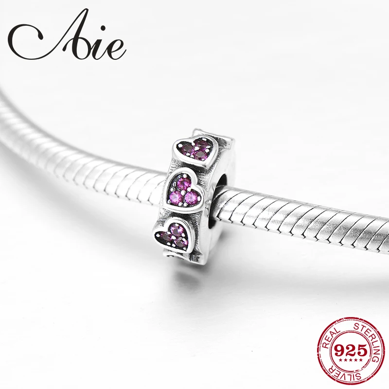 Round heart 925 Sterling Silver DIY deep pink CZ fine spacer stopper beads Fit Original Pandora Charm Bracelet Jewelry making
Round heart 925 Sterling Silver DIY deep pink CZ fine spacer stopper beads Fit Original Pandora Charm Bracelet Jewelry making