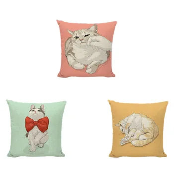 New Arrival Solid Color Background Cute Cat Pillowcase Box Flower Bow Tie Living Room Sofa Car Office Decorative Cushion Cover
New Arrival Solid Color Background Cute Cat Pillowcase Box Flower Bow Tie Living Room Sofa Car Office Decorative Cushion Cover
