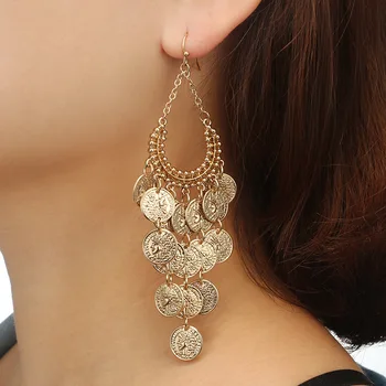 docona Gypsy Gold Color Hollow Leaf Coin Pendant Earrings for Women Metal Long Tassel Drop Dangle Earring Pendientes 6643
docona Gypsy Gold Color Hollow Leaf Coin Pendant Earrings for Women Metal Long Tassel Drop Dangle Earring Pendientes 6643