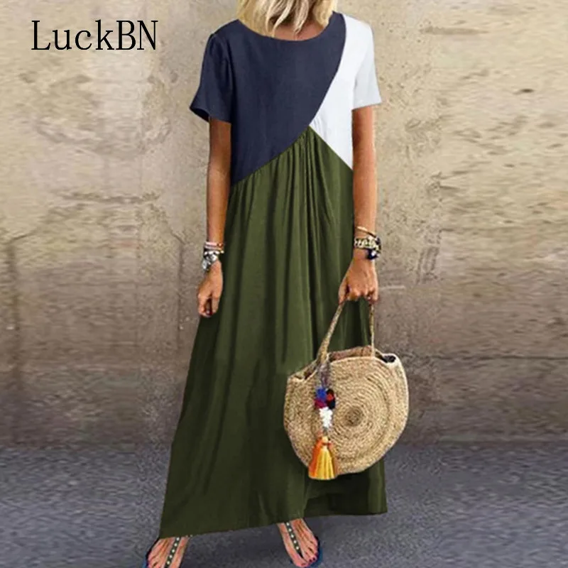 5XL Summer Dress Print Patchwork Long Party Dress Women Vintage Short Sleeve O-Neck Beach Dress Sexy Plus Size Female Dresses
5XL Summer Dress Print Patchwork Long Party Dress Women Vintage Short Sleeve O-Neck Beach Dress Sexy Plus Size Female Dresses