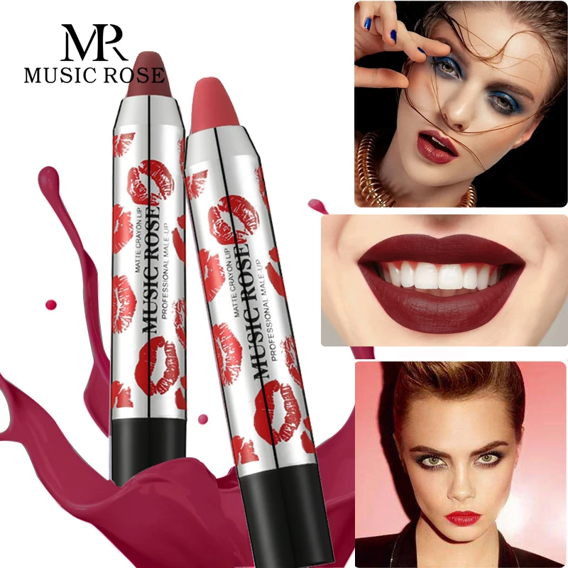 MUSIC ROSE Professional Makeup Crayon Lipstick Pen Korean Fashion Matte Lipetick Nude Red Lip Stick Sexy Women Lips Gifts
MUSIC ROSE Professional Makeup Crayon Lipstick Pen Korean Fashion Matte Lipetick Nude Red Lip Stick Sexy Women Lips Gifts