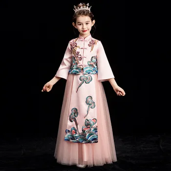 2019 New Children Girls Chinese Style Embroidery Princess Dress Kids Dresses For Girls Performance Baby Girl Clothes Vestido S15
2019 New Children Girls Chinese Style Embroidery Princess Dress Kids Dresses For Girls Performance Baby Girl Clothes Vestido S15