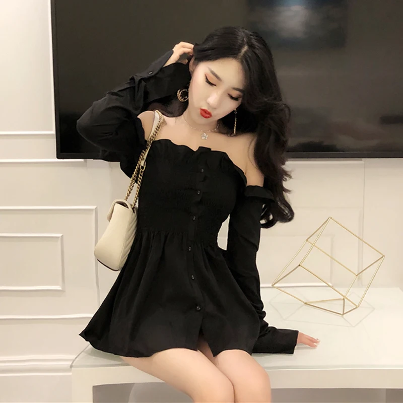 Women Sexy Blouse Slash Neck Club Women Tops Fashion Streetwear Shirts Women Solid Strapless Collar Women Blouse 2019 Summer
Women Sexy Blouse Slash Neck Club Women Tops Fashion Streetwear Shirts Women Solid Strapless Collar Women Blouse 2019 Summer