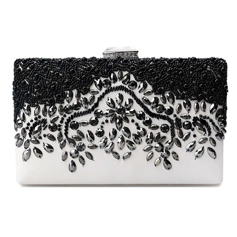 Elegant Ladies Evening Clutch Bag with Chain Bead Black Color Stone Shoulder Bag Women's Leather Handbags Purse Wallets
Elegant Ladies Evening Clutch Bag with Chain Bead Black Color Stone Shoulder Bag Women's Leather Handbags Purse Wallets