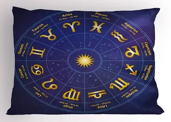 Astrology Pillow Sham Horoscope Zodiac Signs with Birth Dates in Circle with Star Dots Print Decorative Standard Queen Size
Astrology Pillow Sham Horoscope Zodiac Signs with Birth Dates in Circle with Star Dots Print Decorative Standard Queen Size