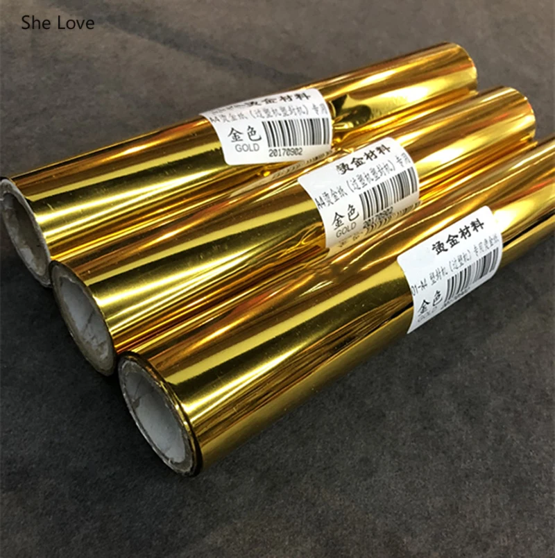 She Love 21x10cm Hot Stamping Foil Paper With Glue Rubber Heat Transfer on Laminator Laser Printer Craft Paper
She Love 21x10cm Hot Stamping Foil Paper With Glue Rubber Heat Transfer on Laminator Laser Printer Craft Paper