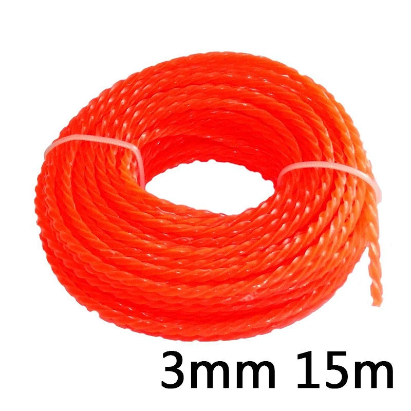 15M*3MM Nylon Strimmer Line Grass Brushcutter Cord Trimmer Replacement Spool Garden Cutter Part | Инструменты