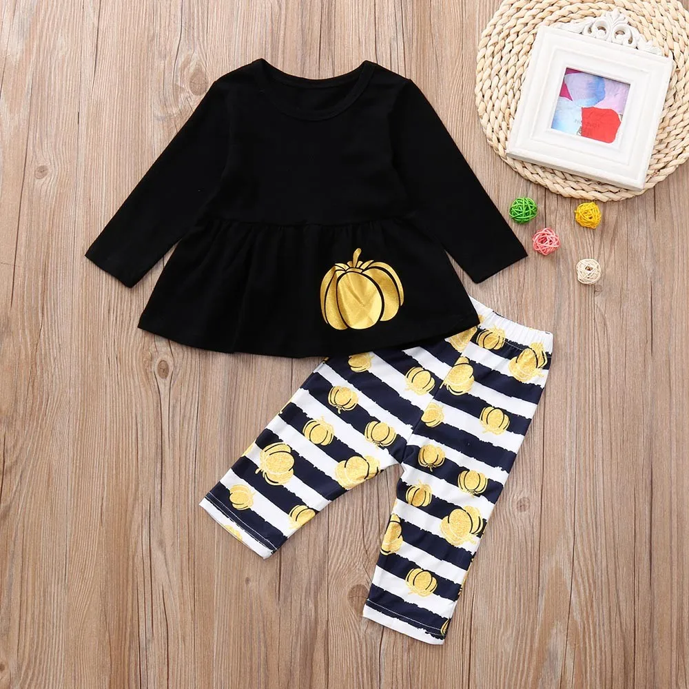 MUQGEW Halloween Winter Clothes Outfits Toddler Infant Baby Girls Pumpkin Bronzing Long Sleeve Top Halloween Outfits Set
MUQGEW Halloween Winter Clothes Outfits Toddler Infant Baby Girls Pumpkin Bronzing Long Sleeve Top Halloween Outfits Set