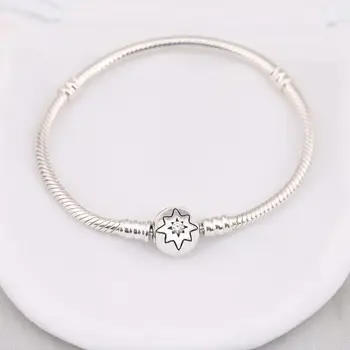 925 Sterling Silver Bracelet Starry Sky Clasp Crystal Snake Chain Basic Bracelet Bangle Fit Women Bead Charm DIY Jewelry
925 Sterling Silver Bracelet Starry Sky Clasp Crystal Snake Chain Basic Bracelet Bangle Fit Women Bead Charm DIY Jewelry