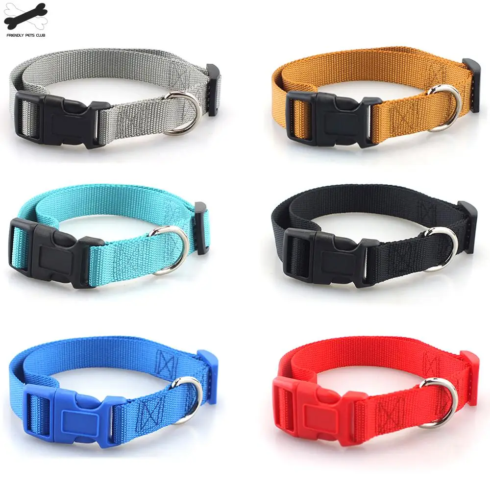 Pet Dog Collar Classic Solid Basic Polyester Nylon Dog Collar with Quick Snap Buckle, Can Match Leash & Harness
Pet Dog Collar Classic Solid Basic Polyester Nylon Dog Collar with Quick Snap Buckle, Can Match Leash & Harness