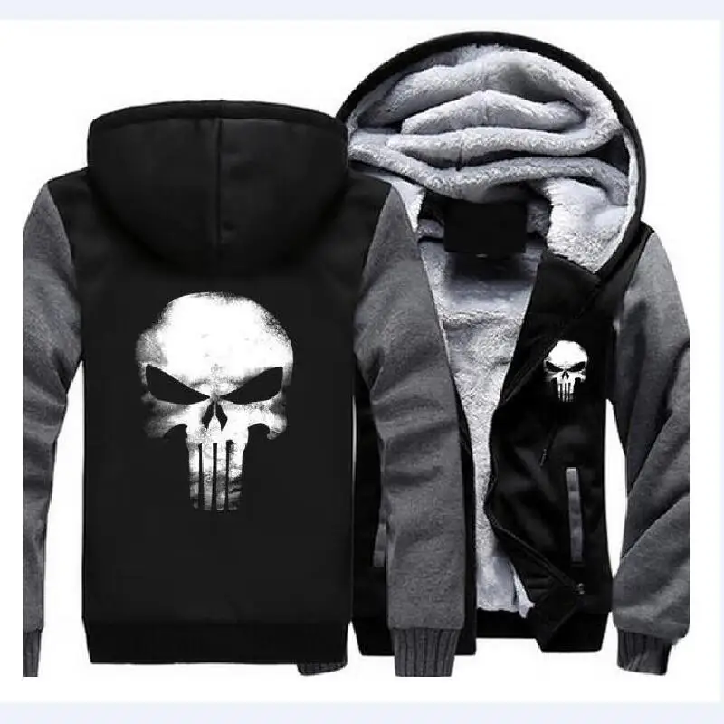 Punisher Skull Cosplay Coat Zipper Hoodie Winter Fleece Unisex Thicken new 2018 Sweatshirts
Punisher Skull Cosplay Coat Zipper Hoodie Winter Fleece Unisex Thicken new 2018 Sweatshirts