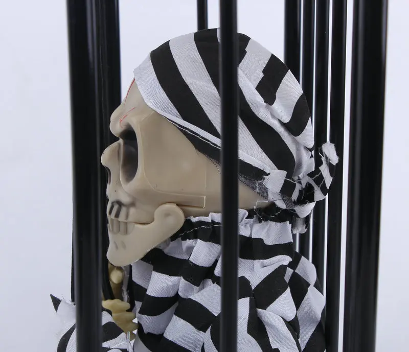 Halloween Hang Prisoner Ghost Electric Skull Bar Haunted House Halloween Ghost Voice Skeleton Prop Halloween Decoration A8A68 (7)