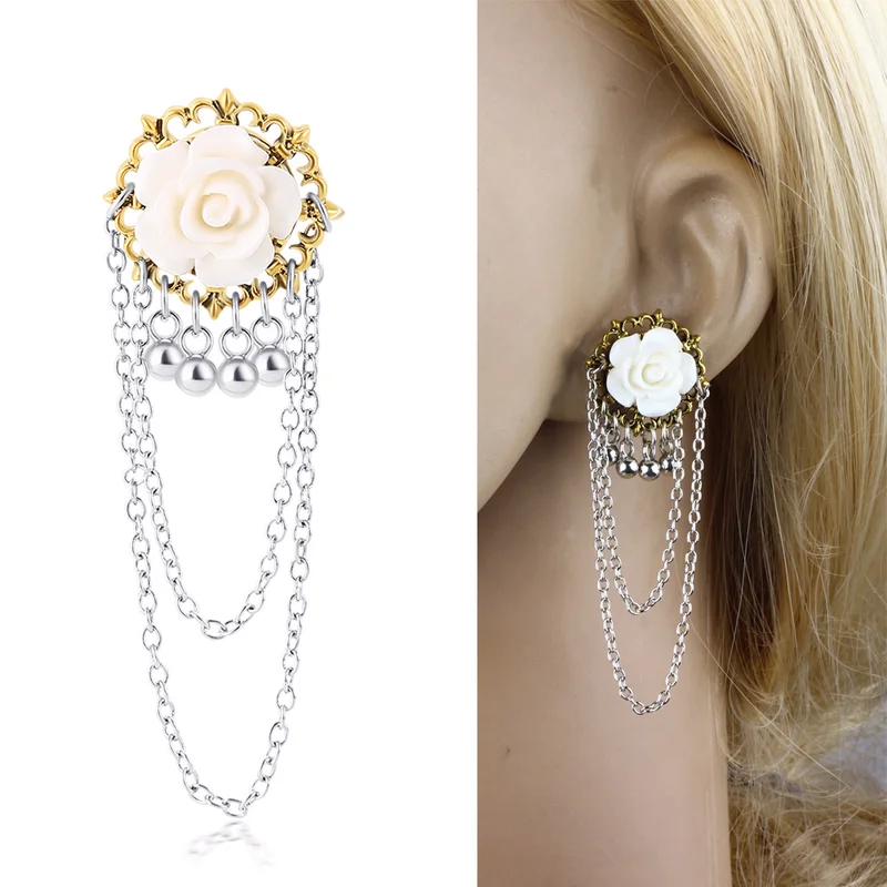 1Pair Stainless Steel Ear Tunnel Ear Reamer 3D Acrylic Flower Chain Dangle Ear Expander Strether Dilation 6-16mm
1Pair Stainless Steel Ear Tunnel Ear Reamer 3D Acrylic Flower Chain Dangle Ear Expander Strether Dilation 6-16mm