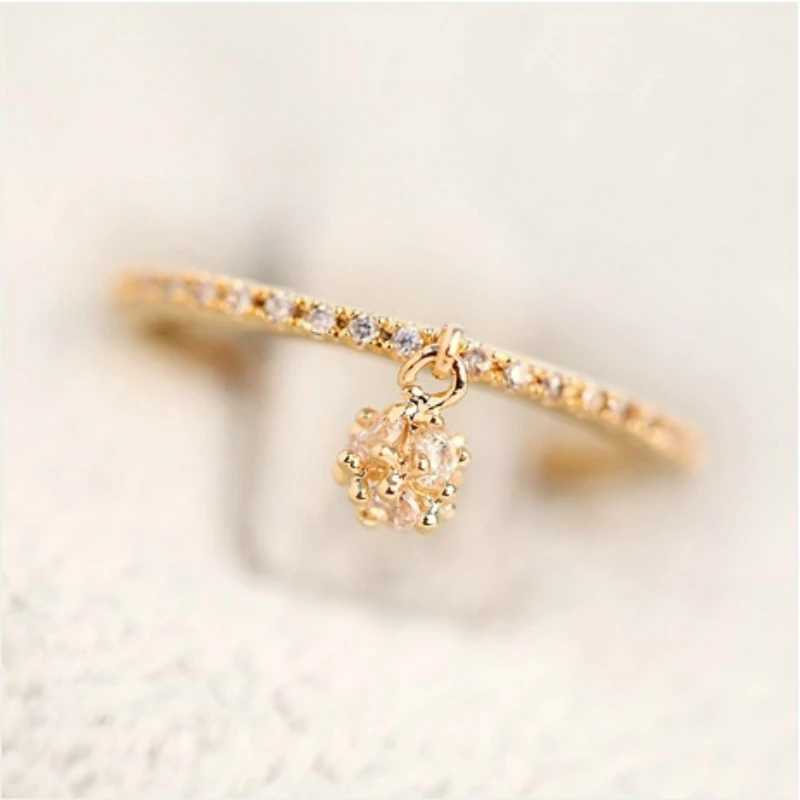 2018 Elegant Ball Ring for Women Engagement Wedding Jewelry Female Gold Color Cubic Zircon Rings Jewelry Luxury Design Anello
2018 Elegant Ball Ring for Women Engagement Wedding Jewelry Female Gold Color Cubic Zircon Rings Jewelry Luxury Design Anello