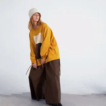 2019 SS New Collection original design yellow oversized long sleeve t shirt women
2019 SS New Collection original design yellow oversized long sleeve t shirt women