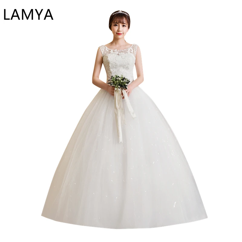 LAMYA 2019 New Fashion Wedding Dresses Lace Up Plus Size Bridal Ball Gown Dress Real Photo
LAMYA 2019 New Fashion Wedding Dresses Lace Up Plus Size Bridal Ball Gown Dress Real Photo