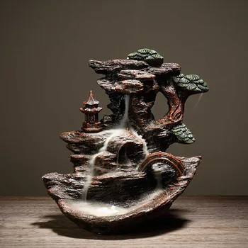 Backflow Incense Burner Smoke Waterfall Incense Ceramic Rockery Fragrant Mountain Water Artistic Conception Aromatherapy Censer
Backflow Incense Burner Smoke Waterfall Incense Ceramic Rockery Fragrant Mountain Water Artistic Conception Aromatherapy Censer