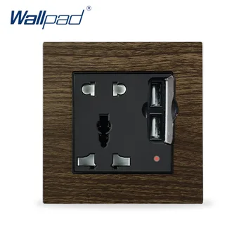 5 Pin Universal With 2 USB Socket Wallpad Luxury Wood Metal Panel Wall Power Socket Electrical Outlets For Home with USB Charger
5 Pin Universal With 2 USB Socket Wallpad Luxury Wood Metal Panel Wall Power Socket Electrical Outlets For Home with USB Charger