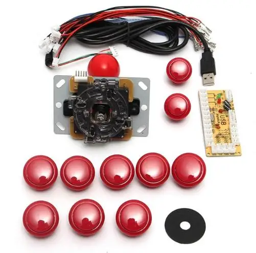 DIY arcade joystick handle set kits 5 pin 24mm / 30mm push buttons spare parts USB cable to PC joystick button encoder plate &
DIY arcade joystick handle set kits 5 pin 24mm / 30mm push buttons spare parts USB cable to PC joystick button encoder plate &