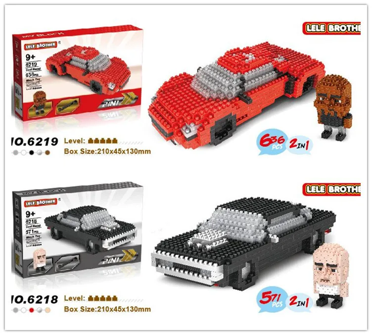 LELE product assembly blocks car speed 7 toys mini block the car model Fast & Furious 7 series Diamond particles 21cm*13cm*4.5cm
LELE product assembly blocks car speed 7 toys mini block the car model Fast & Furious 7 series Diamond particles 21cm*13cm*4.5cm