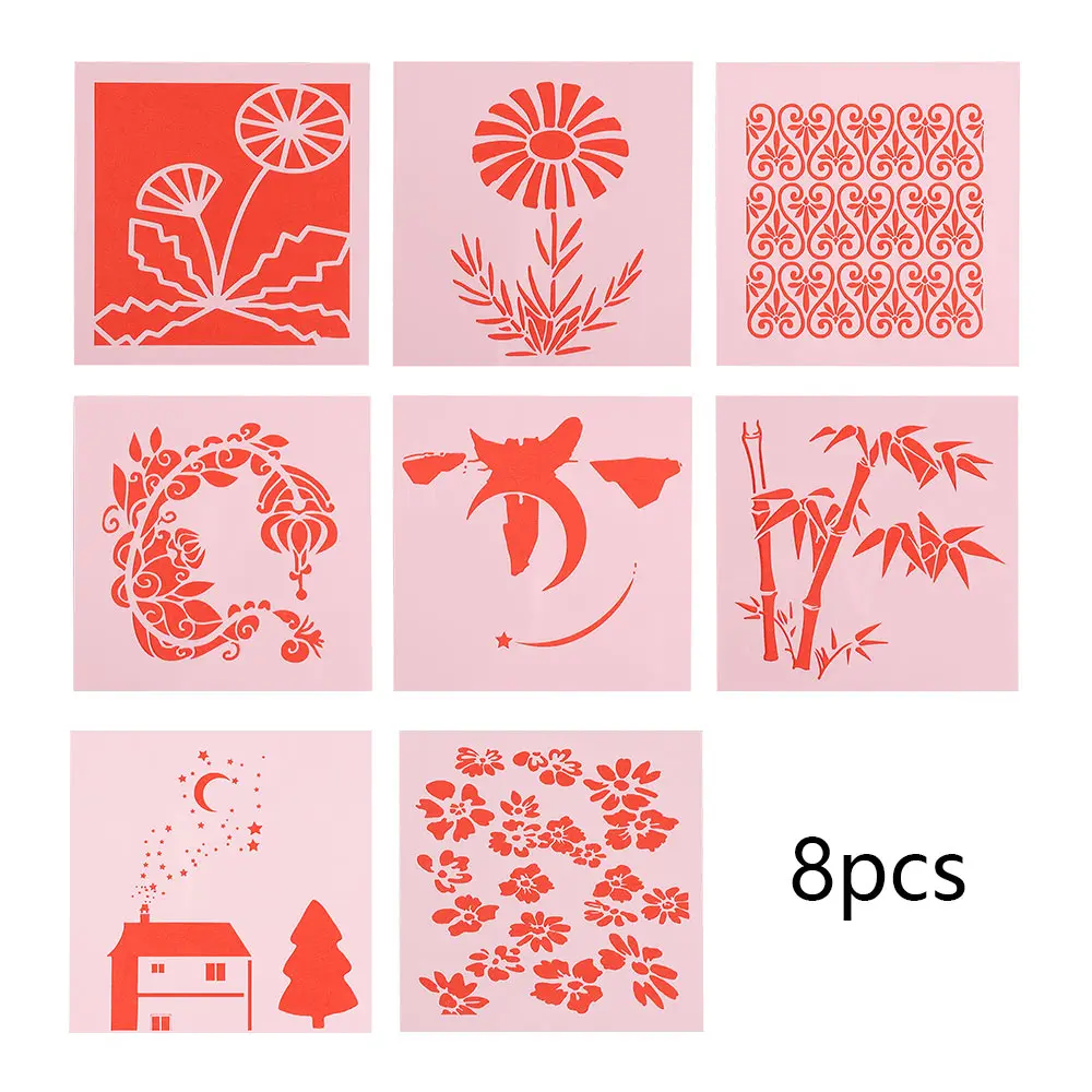 8pcs/set DIY Craft Hollow Layering Stencils For Wall Painting Scrapbooking Stamping Stamp Album Decorative Embossing Paper Card
8pcs/set DIY Craft Hollow Layering Stencils For Wall Painting Scrapbooking Stamping Stamp Album Decorative Embossing Paper Card
