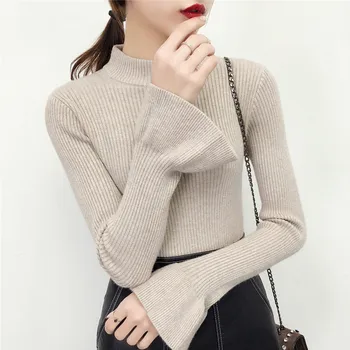 2018 New Fashion Half-neck Sweater Female Korean Bottoming Winter Thick Long-sleeved Slim Pullover Sweater Casual Top S188
2018 New Fashion Half-neck Sweater Female Korean Bottoming Winter Thick Long-sleeved Slim Pullover Sweater Casual Top S188