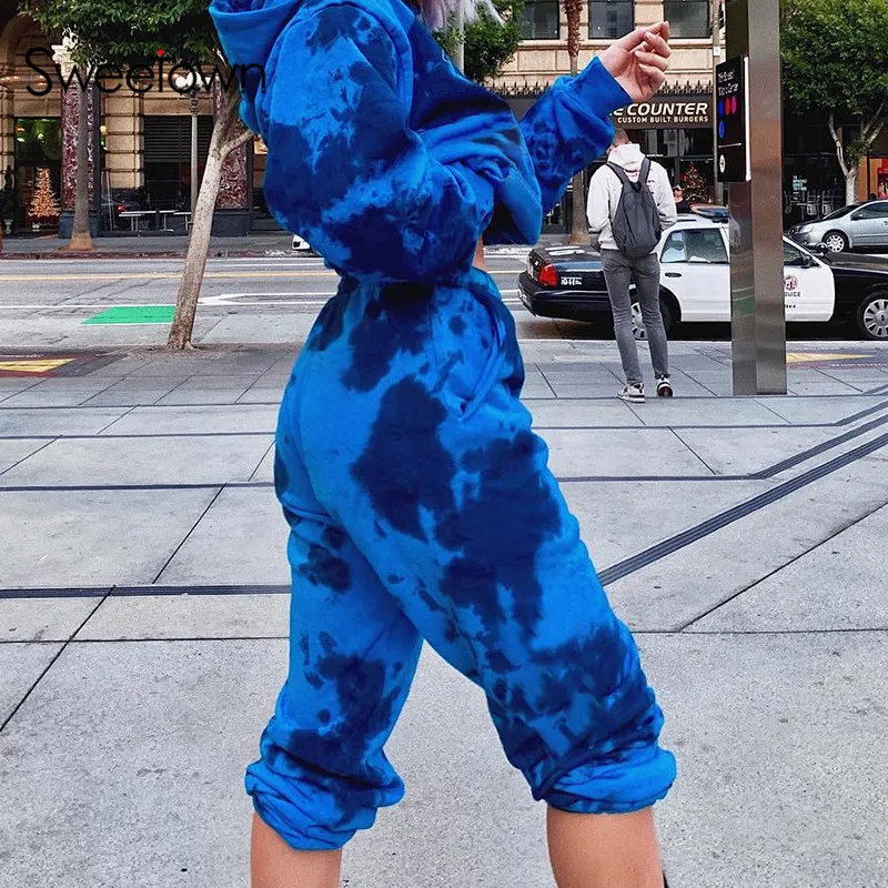 Sweetown Blue Tie Dye Hippie Sweatpants Women New Arrival 2019 Hip Hop Camo Pants Pockets Elastic High Waist Ladies Trousers
Sweetown Blue Tie Dye Hippie Sweatpants Women New Arrival 2019 Hip Hop Camo Pants Pockets Elastic High Waist Ladies Trousers