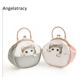 2018 Angelatracy Fresh Lolita Style Cartoon Cat Chain Character Ball Clasp Metal Frame Crossbody Women's Shoulder Tote Shell Bag
2018 Angelatracy Fresh Lolita Style Cartoon Cat Chain Character Ball Clasp Metal Frame Crossbody Women's Shoulder Tote Shell Bag