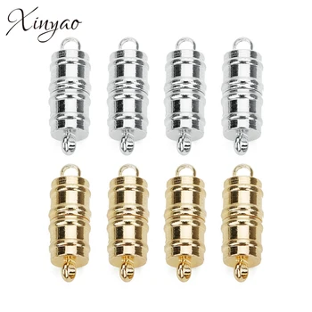 Xinyao 5pcs/lot Strong Magnetic Clasps Connectors For Bracelets Necklace Silver Gold 6*17mm Copper Clasp Diy Jewelry Finding 
Xinyao 5pcs/lot Strong Magnetic Clasps Connectors For Bracelets Necklace Silver Gold 6*17mm Copper Clasp Diy Jewelry Finding