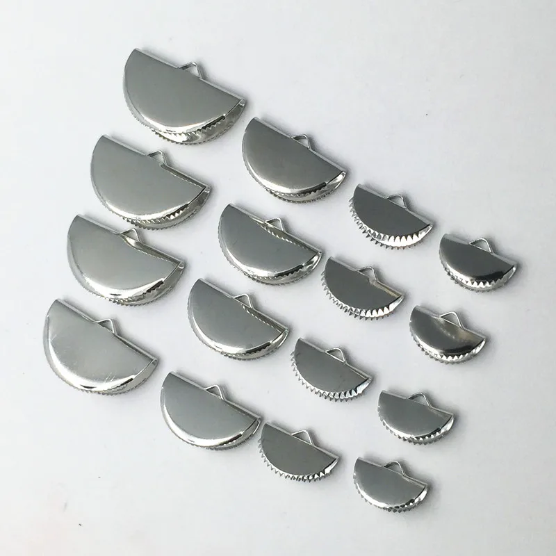 50pcs 13/15/20/25mm Metal Iron Half Round Cove Clasps Cord End Caps String Ribbon Leather Clip Foldover Jewelry Connectors HK096
50pcs 13/15/20/25mm Metal Iron Half Round Cove Clasps Cord End Caps String Ribbon Leather Clip Foldover Jewelry Connectors HK096