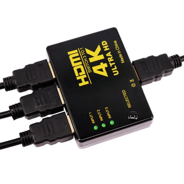 NEW HDMI Switcher Splitter 4K*2K 3D Mini 3 Port HDMI Switch 3 in 1 out Port Hub for DVD HDTV Xbox PS3 PS4 1080P Remote Control
NEW HDMI Switcher Splitter 4K*2K 3D Mini 3 Port HDMI Switch 3 in 1 out Port Hub for DVD HDTV Xbox PS3 PS4 1080P Remote Control
