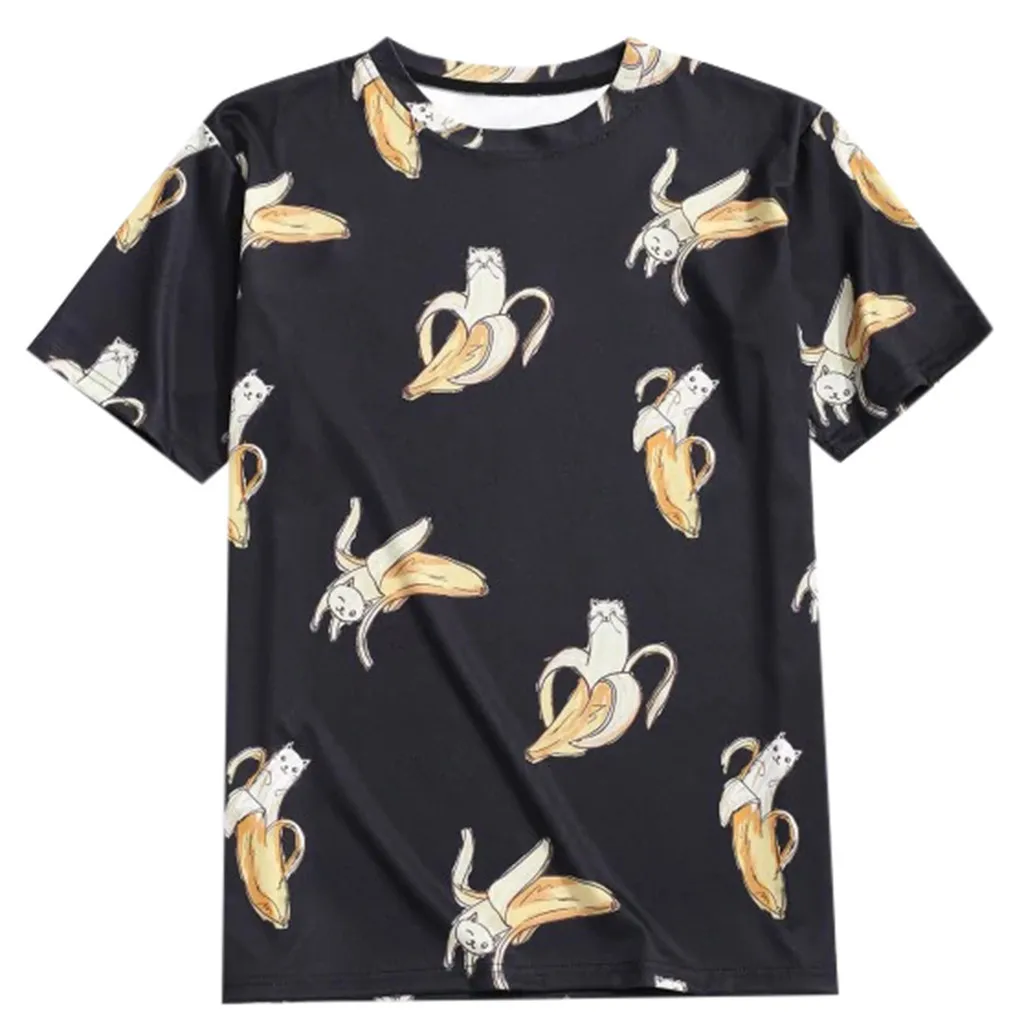 2019 latest men's fashion print topMen Summer Fashion Casual Printing Short-Sleeve Banana & Cat T-Shirt Top Blouse
2019 latest men's fashion print topMen Summer Fashion Casual Printing Short-Sleeve Banana & Cat T-Shirt Top Blouse
