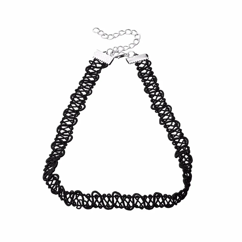 Polyester Lace Heart Charm Choker Necklaces 9 Polyester Lace Heart Charm Choker Necklaces 9