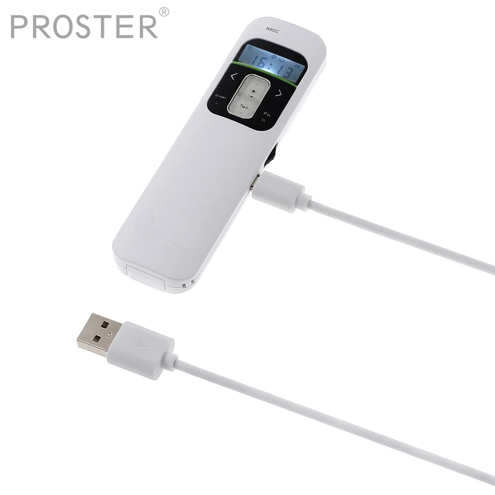 PROSTER for Wireless Presenter Rechargeable Presentation Remote with LCD Display 2.4GHz USB Point PPT Clicker Remote Control
PROSTER for Wireless Presenter Rechargeable Presentation Remote with LCD Display 2.4GHz USB Point PPT Clicker Remote Control