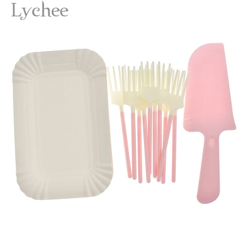 Lychee Plastic Disposable Cake Tableware Sets Solid Color Dinnerware Wedding Birthday Party Supplies
Lychee Plastic Disposable Cake Tableware Sets Solid Color Dinnerware Wedding Birthday Party Supplies