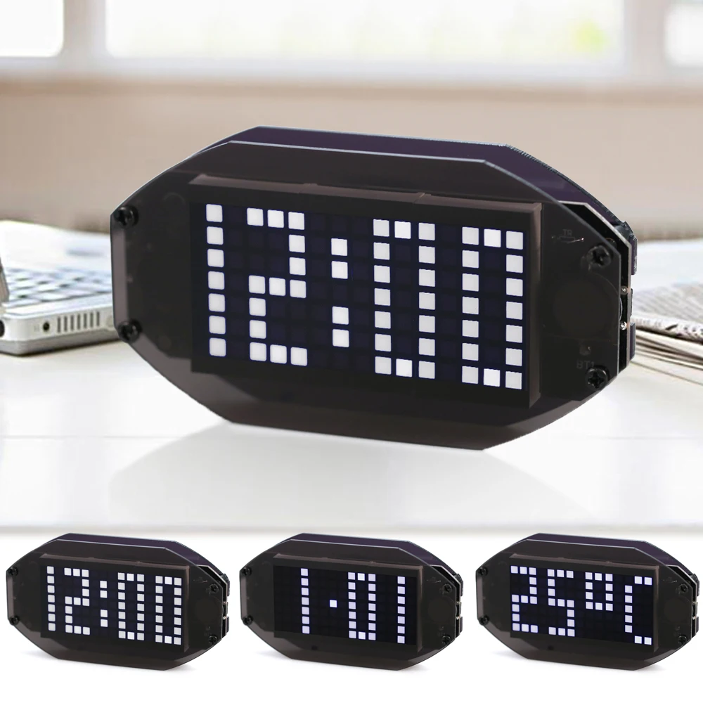 DIY Digital LED Clock DIY Kit C/F Thermometer Matrix Desktop Alarm Wall Clock Electronic Learning Kit 12/24H / Birthday Remind
DIY Digital LED Clock DIY Kit C/F Thermometer Matrix Desktop Alarm Wall Clock Electronic Learning Kit 12/24H / Birthday Remind