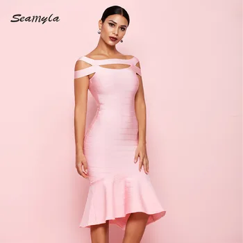 Seamyla 2019 Women Bandage Dress Summer Sexy Off The Shoulder Elegant Clubwear Vestidos Bodycon Mermaid Celebrity Party Dresses
Seamyla 2019 Women Bandage Dress Summer Sexy Off The Shoulder Elegant Clubwear Vestidos Bodycon Mermaid Celebrity Party Dresses